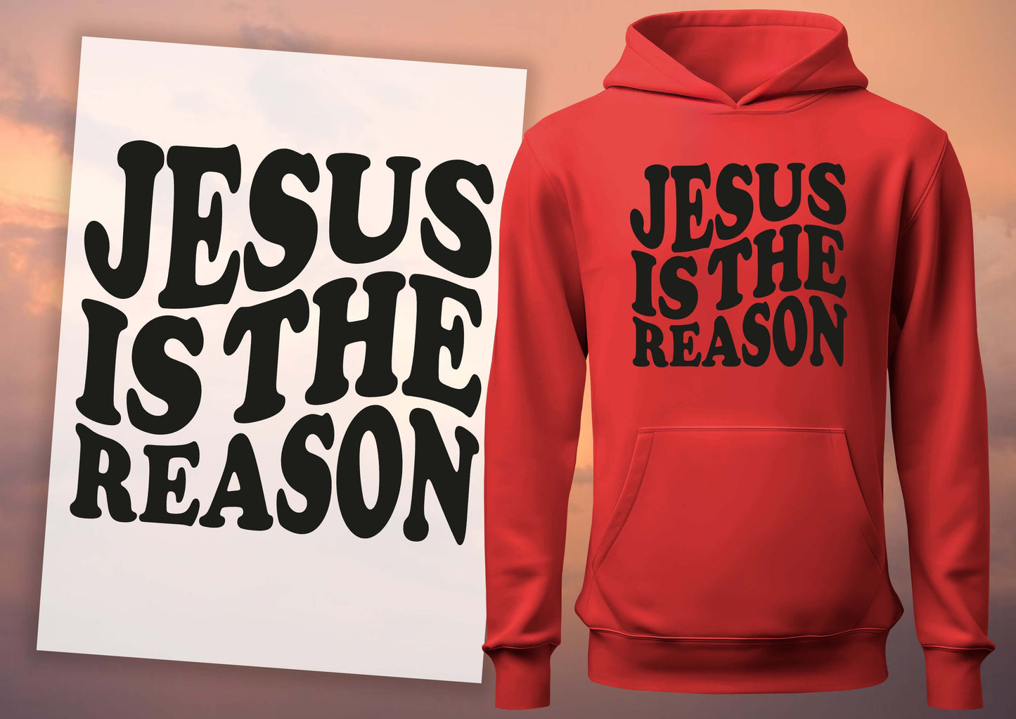 Jesus is the Reason  DTF Transfers, Ready To Transfer, DTF Prints,