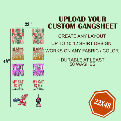 Rainbow Reflective DTF Gang Sheet