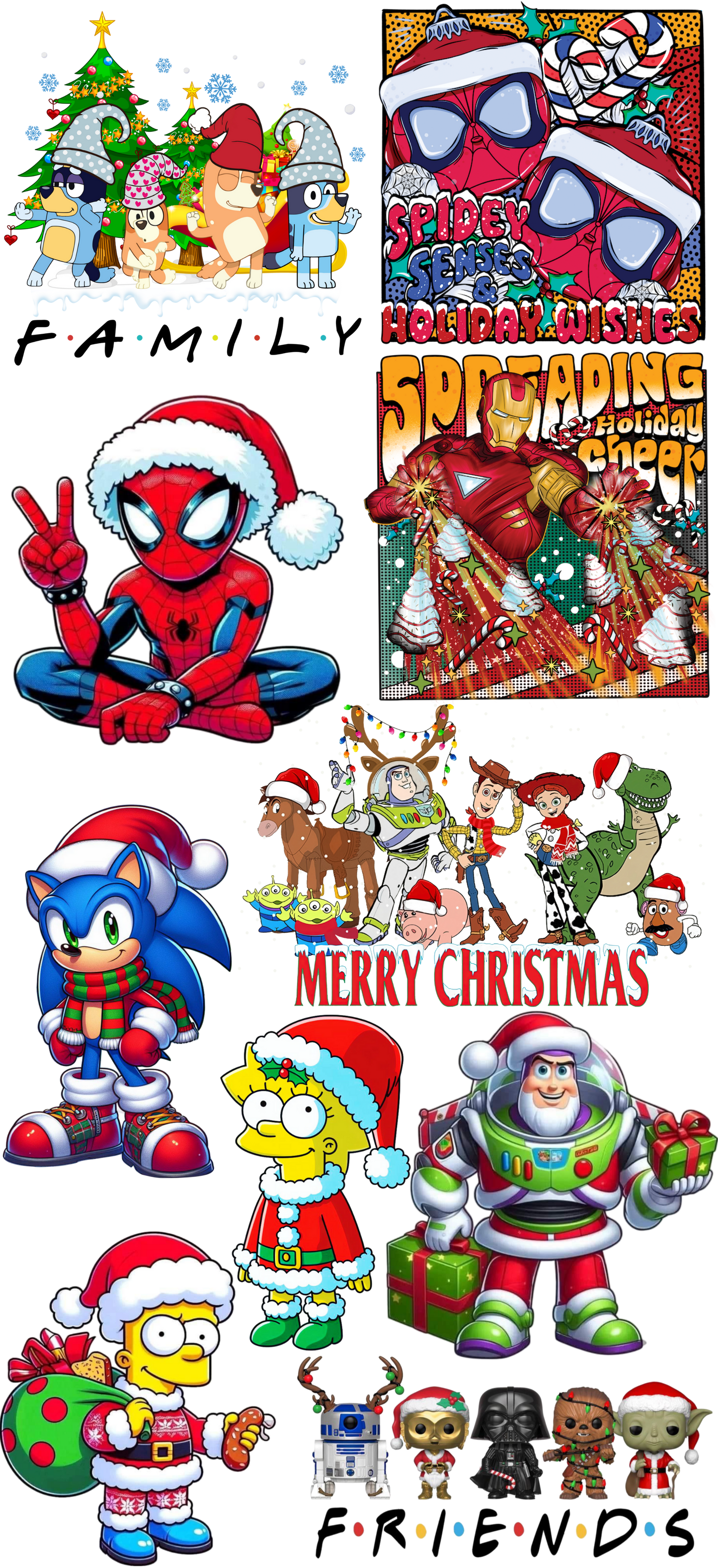 Christmas Movie Character DTF Film Pack – 48-Inch Festive Designs by DTFTown