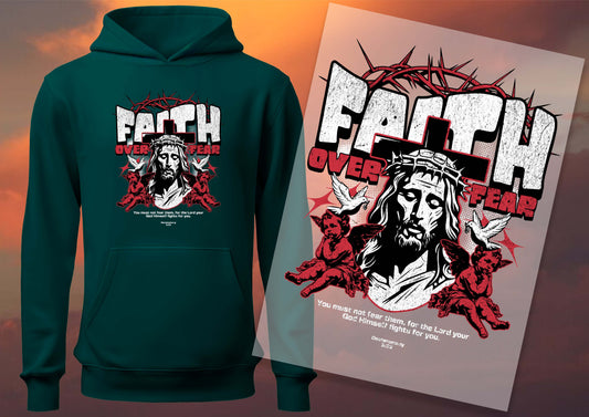 Faith Ove Fear DTF Transfers, Ready To Transfer, DTF Prints,