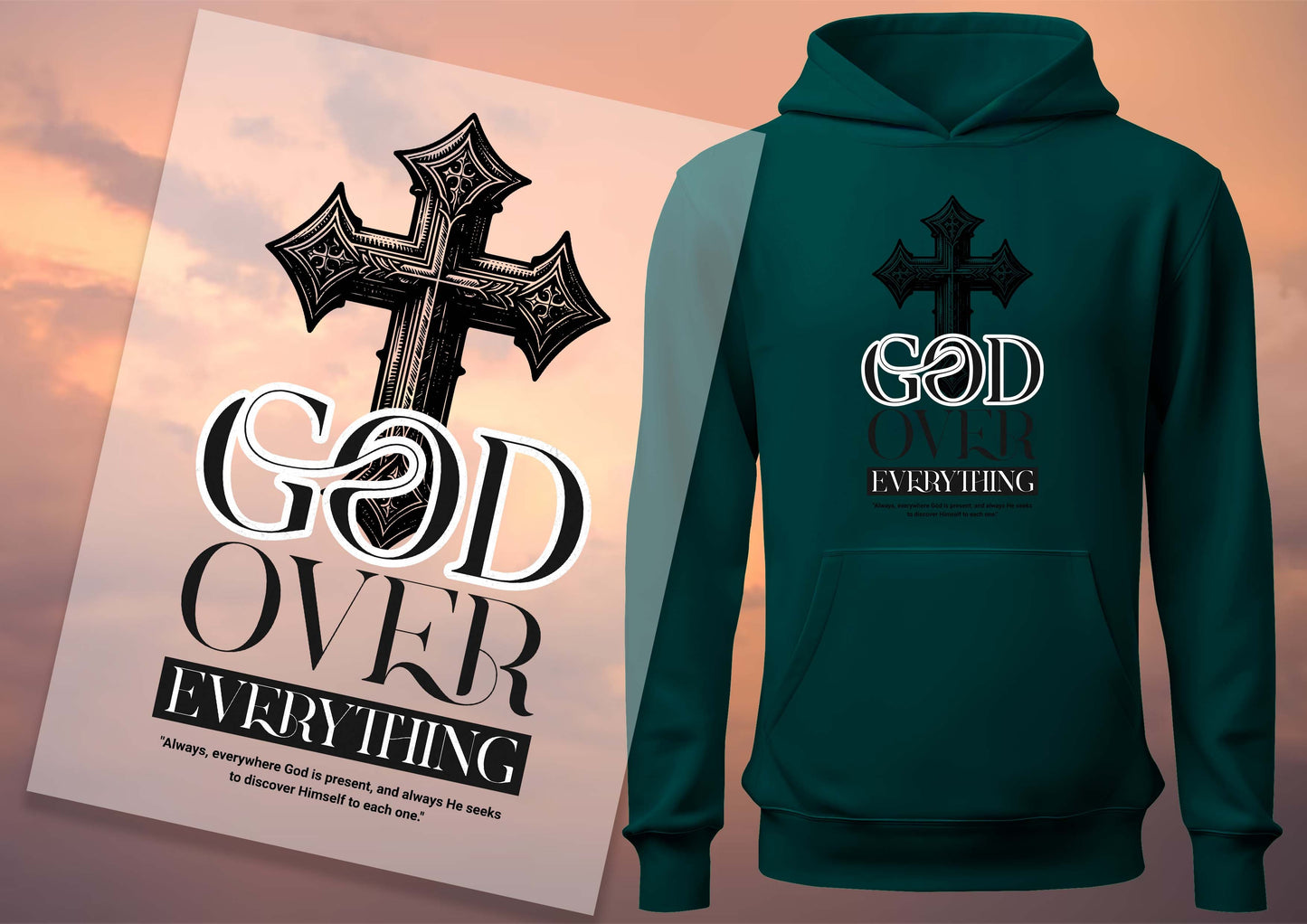 God Over Everything DTF Transfers, Ready To Transfer, DTF Prints,