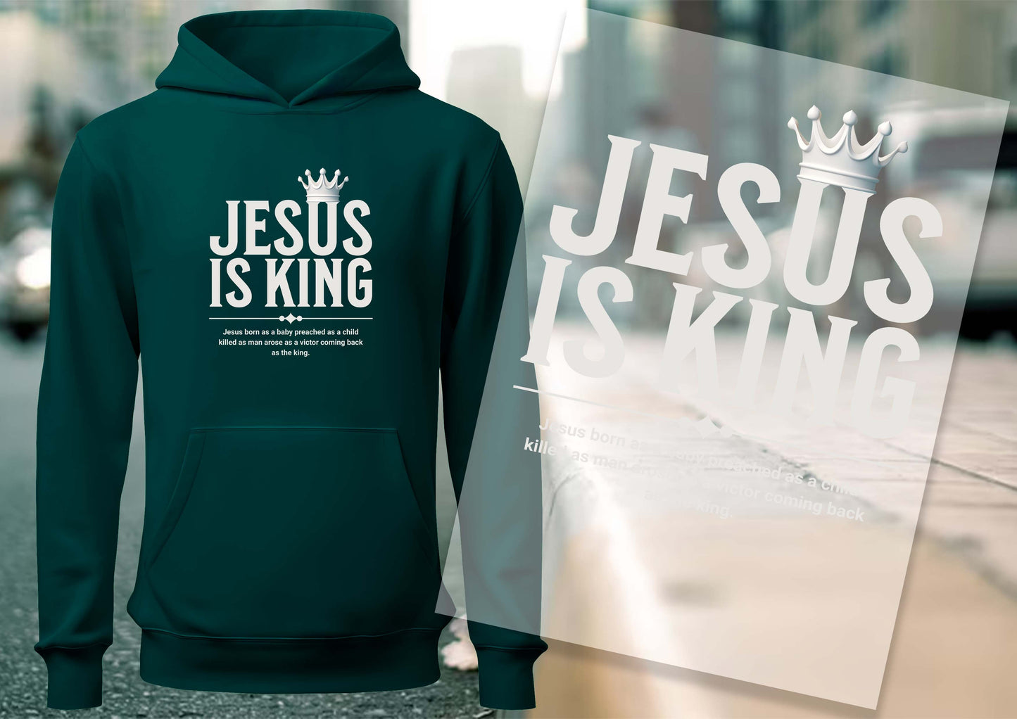 Jesus is King  DTF Transfers, Ready To Transfer, DTF Prints,