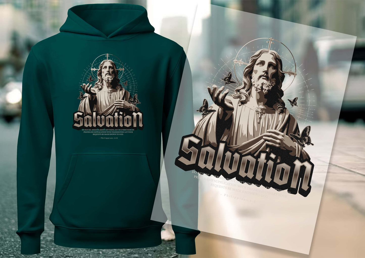 Salvation DTF Transfers, Ready To Transfer, DTF Prints,