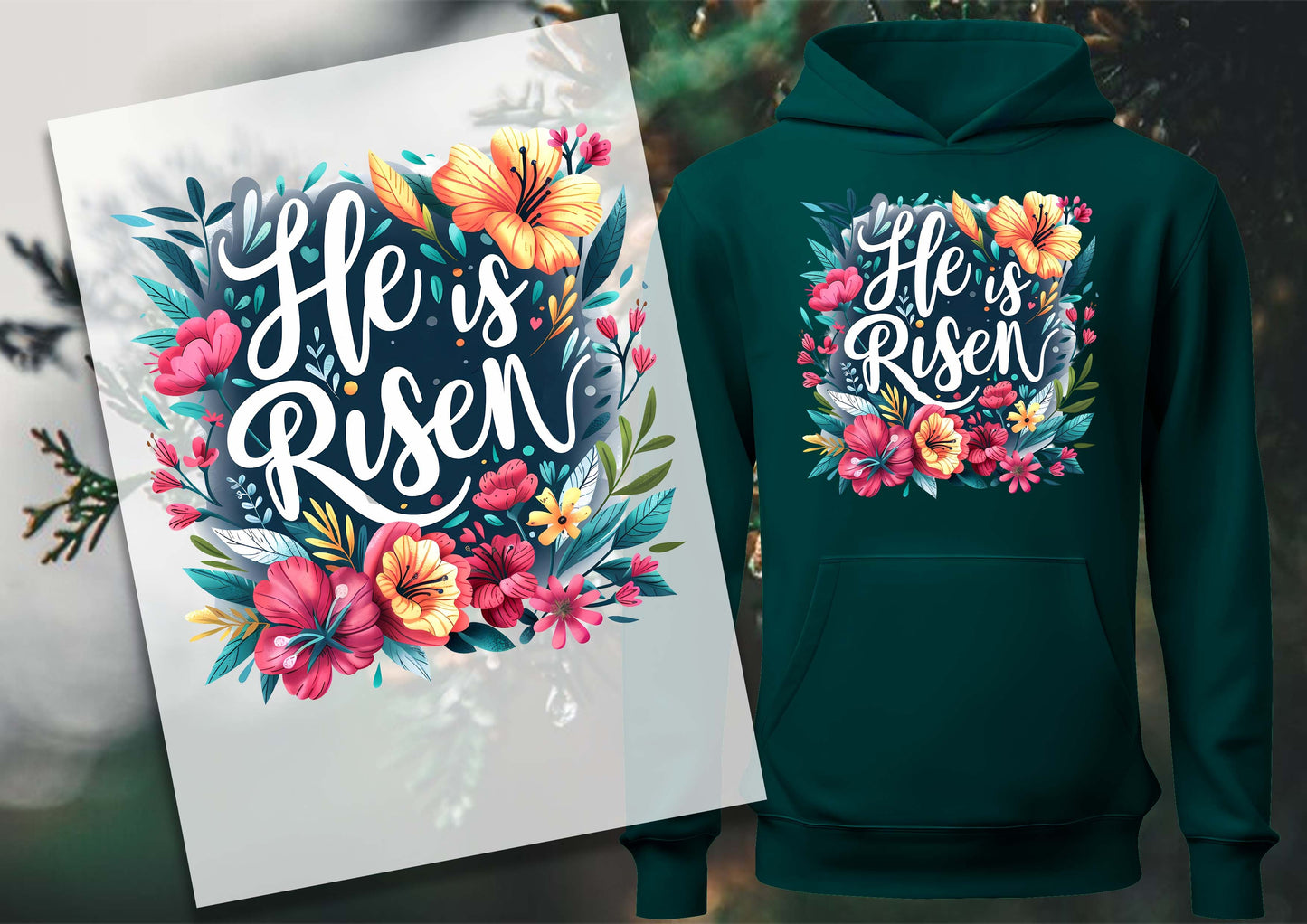 He is Risen  DTF Transfers, Ready To Transfer, DTF Prints, (Copy)