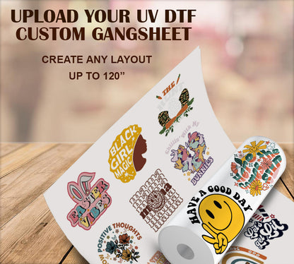 Upload UV Sticker Gang Sheet