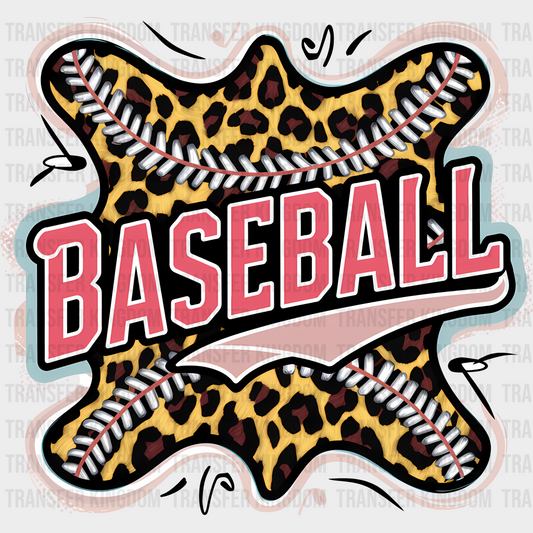 Baseball Leopard Leather Design - Baseball DTF Heat Transfer