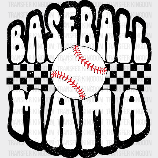 Baseball Mama Checkered - Baseball DTF Transfer