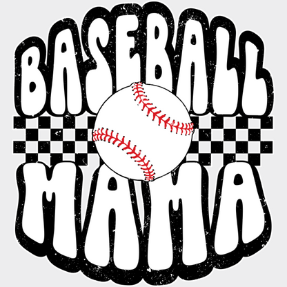 Baseball Mama Checkered - Baseball DTF Transfer