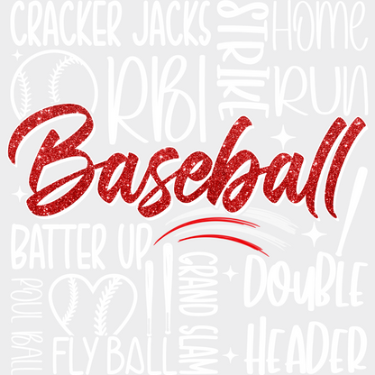 Batter Up Double Header Design - Baseball DTF Heat Transfer