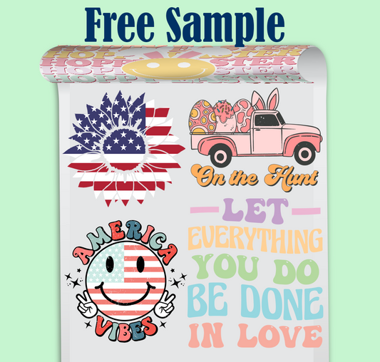 Free DTF Transfers Sample Pack