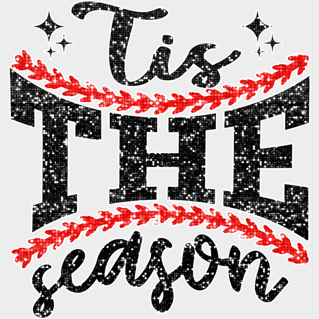 Tis The Season Design - Baseball DTF Heat Transfer